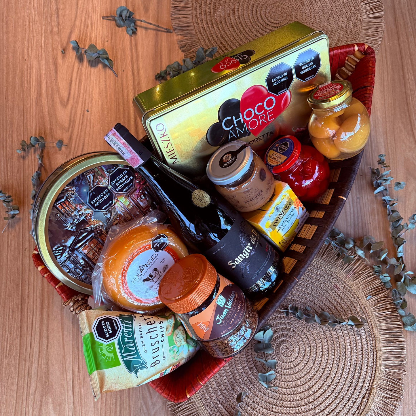 Cesta especial bandeja decorativa